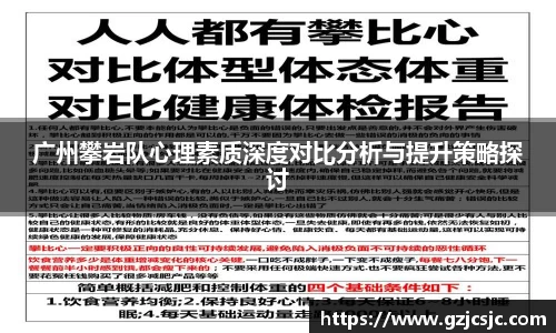 广州攀岩队心理素质深度对比分析与提升策略探讨